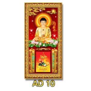 Đốc lịch gỗ 3D Phật Di Đà AL10