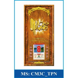 Đốc lịch gỗ 3D thư pháp Chữ Nhẫn CM3C-TPN