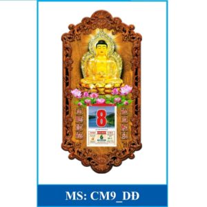 Đốc lịch gỗ giá rẻ Phật Di Đà CM9