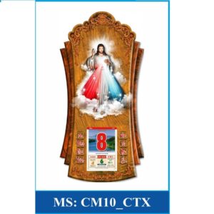 Lịch gỗ công giáo Chúa Thương Xót CM10